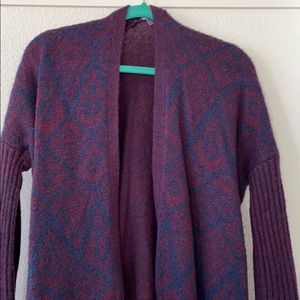 Red & blue cute design cardigan